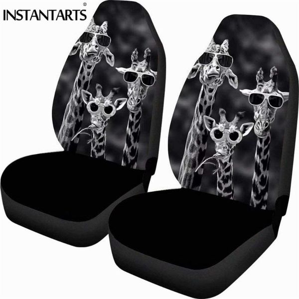 

car seat covers instantarts giraffe with glasses animal printed interior seats protector 2pcs washable soft auto case