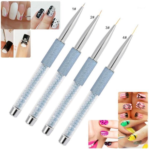 

nail art painting brush 5/7/10/13mm crystal acrylic uv gel line nylon hair pen manicure liner tool1, Yellow