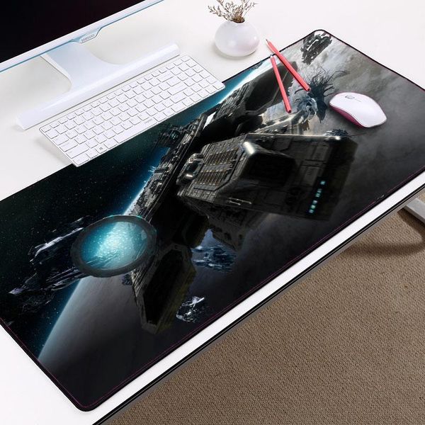 

mouse pads & wrist rests zsuxtc 400x900x2mm big table mats stargate earth sg1 pattern space battleship mousepad mat for pc computer game