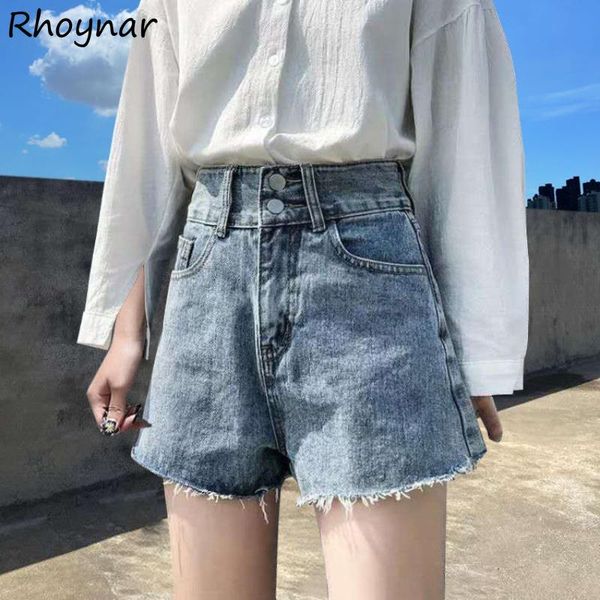 

women's shorts women large size trendy all-match basic students 10 colors casual solid summer simple female high waist a-line buttons b, White;black