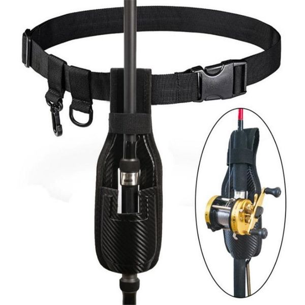 

fishing accessories 1pc leather roadster rod bag waist and hip simple gear black
