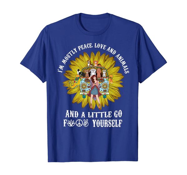 

I'm Mostly Peace Love Animals Hippie Gift Shirt, Mainly pictures