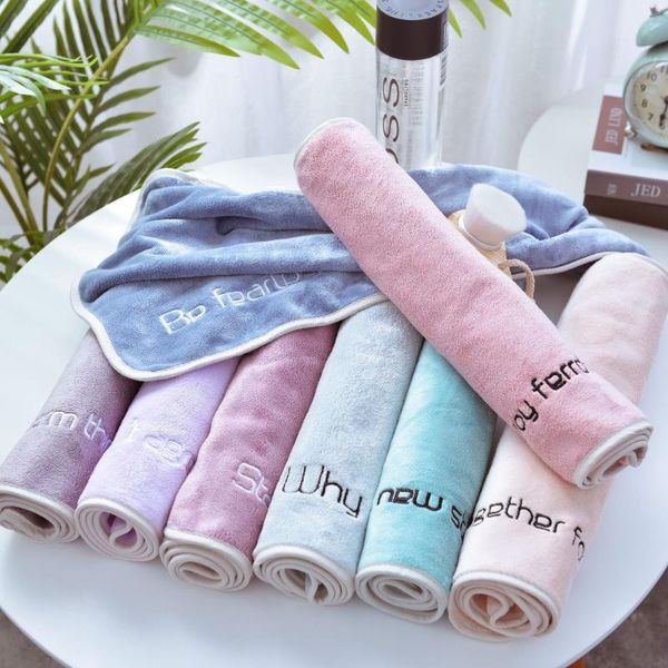 

towel solid color microfiber embroidery sports multi-color optional sweat-absorbent breathable soft comfortable bd56a
