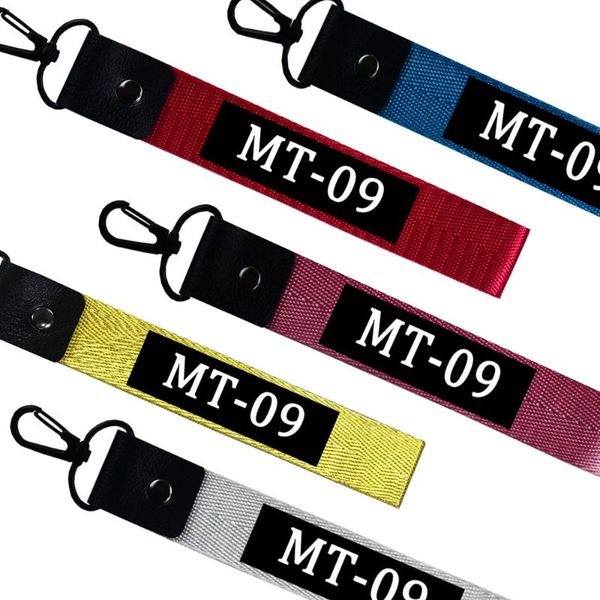 

keychains motorcycler keychain keyring car key straps fob keycord phone lanyards for yamaha mt 09 mt-09 mt09 accessories, Silver
