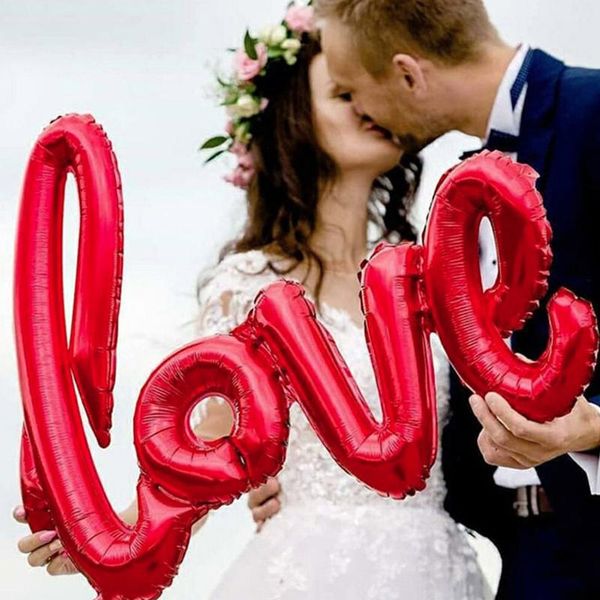 

party decoration love aluminum film balloon wedding el banquet venue supplies
