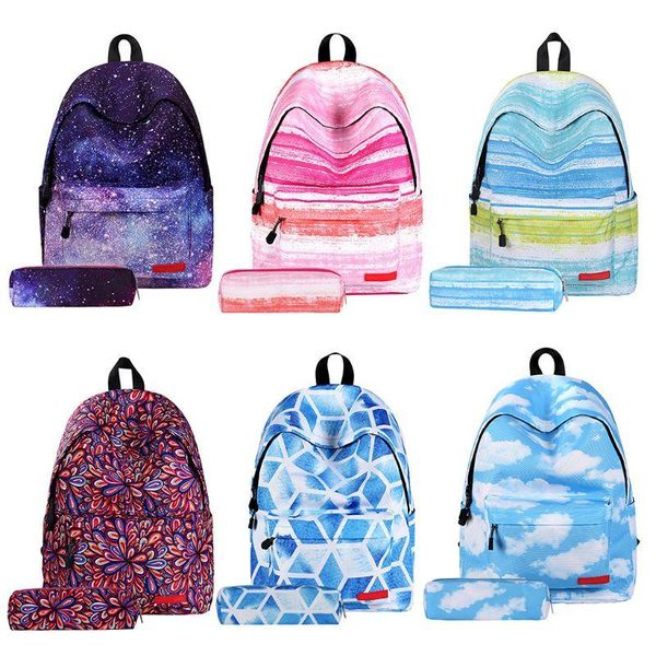 

school bags 2pcs boys girls backpack travel rucksack pencil bag j60d