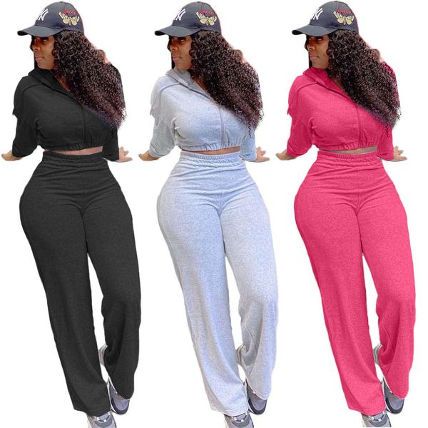 

2020 new autumn and winter city leisure solid color fashion pants long sleeve women's wear suit, White