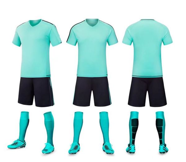 

168shioni 11 team blank jerseys sets, custom ,training soccer wears short sleeve running with shorts 0226, Black