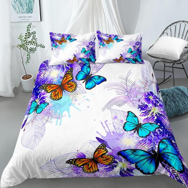 

bedding sets beautiful 3d butterfly set duvet cover with pillowcase shame twin kids polyester comforter  king size