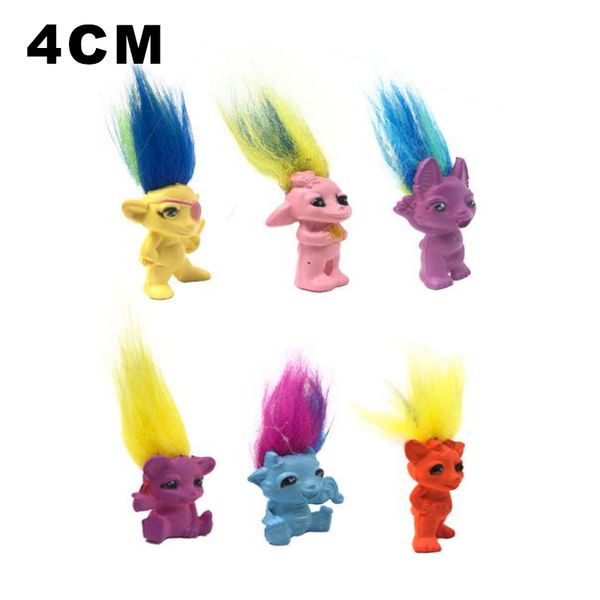 

colorful hair troll doll with pen set retro toy gift