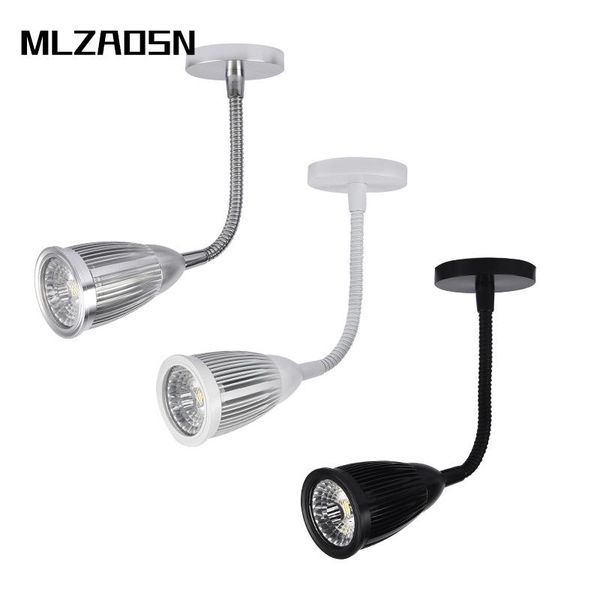 

5w 7w led spotlight 360 degree 15cm hose wall light bedside reading bending lamp mirror desk spot lights 110-240v spotlights