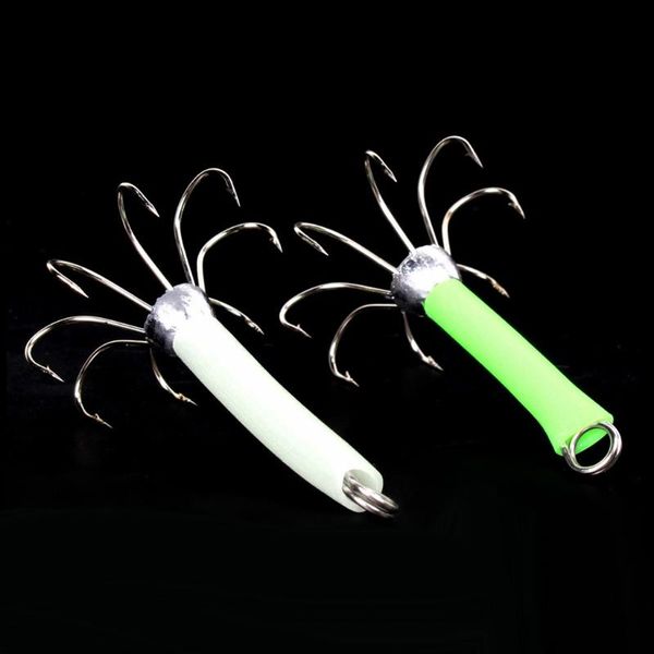 

fishing hooks luminous squid ocs stainless steel fishhook freshwater lures h053