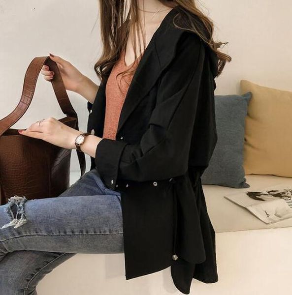 

women's jackets m-5xl autumn long sleeve coat korean hooded windbreaker coats and plus size hood jacket ou0i, Black;brown