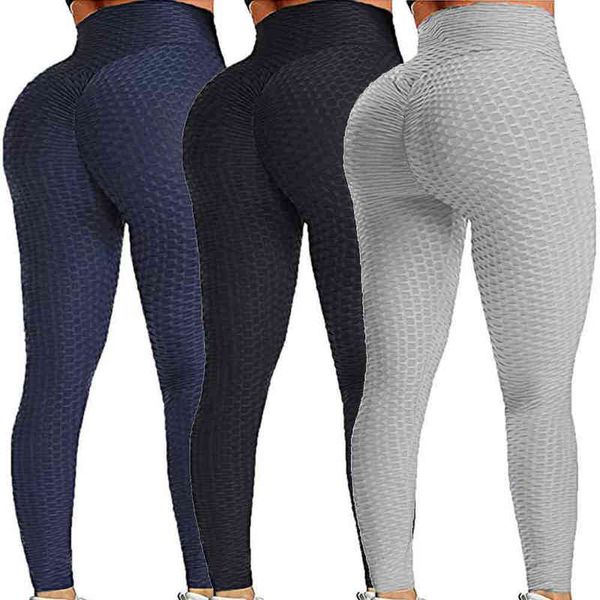 

textured leggings women fitness pants high waist workout tights scrunch push up sports trousers gym anti-cellulite yoga