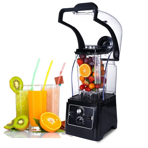 2200W Isolamento acustico Robot da cucina Tritaghiaccio Frullatore commerciale Mixer Mute Juicing Machine Smoothies Fruit Juicer