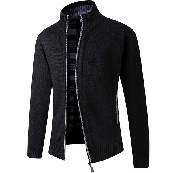 

men's sweaters shopify drop coat autumn winter warm thick cardigan long sleeve fleece clothing full zip jacket men m5co, White;black