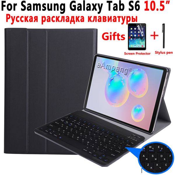 Caso do teclado russo para Samsung Galaxy Tab S6 10.5 SM-T860 SM-T865 T860 T465 Teclado de caso para Samsung Tab S6 10.5 Cover + Presente