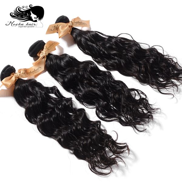 

mocha hair 3 bundles 10a brazilian virgin natural wave 100% unprocessed human extension weave, Black