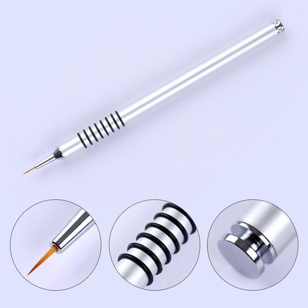 

liner nail art brushes set painting line pen for uv gel diy flower drawing brush rhinestone pens dotting tool1, Yellow