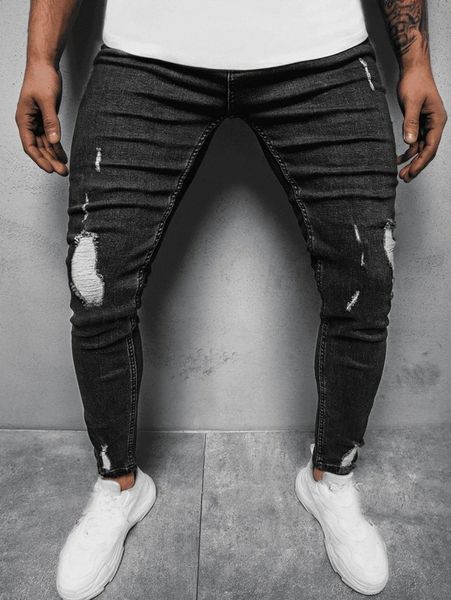 

men ripped frayed skinny jeans j2ql#, Blue