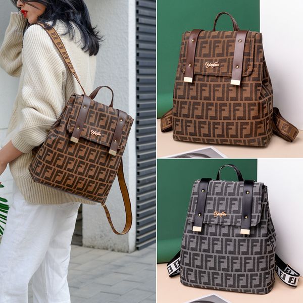 

2021 new letter backpack multi purpose oxford cloth large capacity women's bag