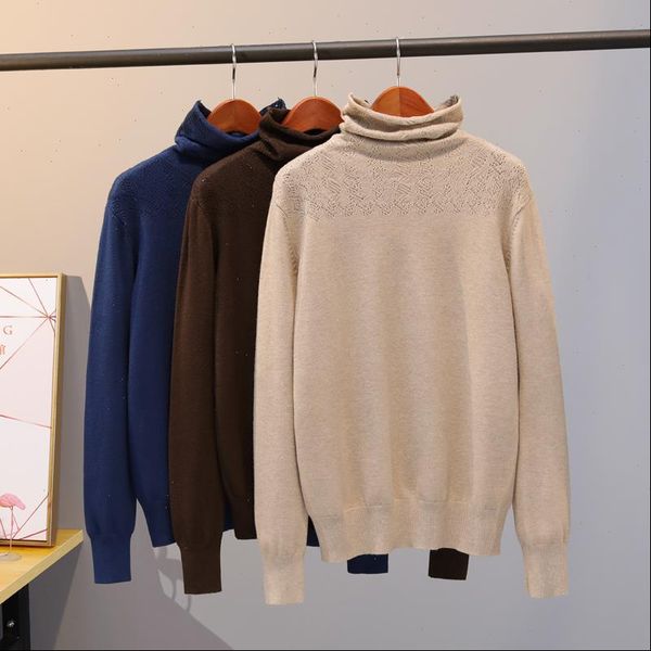 

women sweater turtleneck autumn winter casual long sleeve pullover sweaters elastic knitted jumpers pull femme, White;black