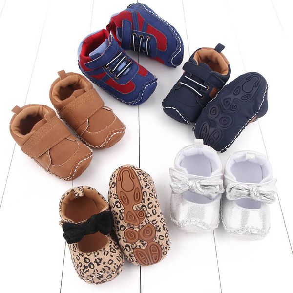 

baby shoes first walkers toddler footwear infant booties boys girls casual sneakers leather leopard bows spring autumn moccasins soft b7369