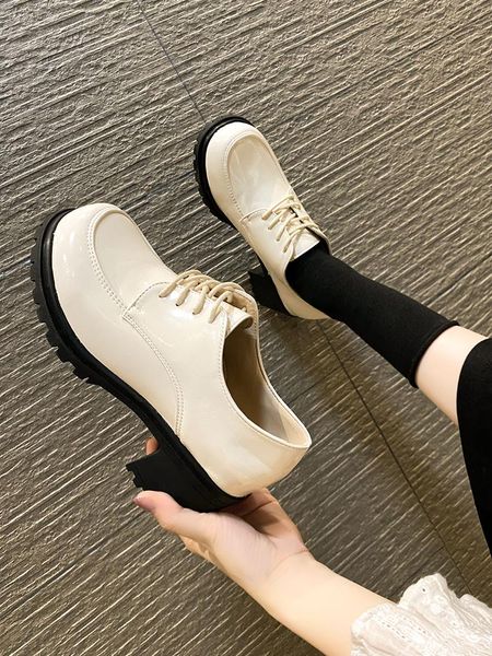 

dress shoes thick-soled small leather for women summer thin 2021 high heels pumps mary jane waterproof platform, Black