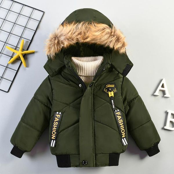 

down coat baby kid winter jackets for boys clothes long sleeve hooded girls coats children clothing fur warm kids outerwear, Blue;gray