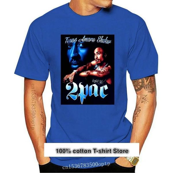 

men's t-shirts camiseta vintage de los 90 para hombre, camisa larga 2pac, tupac shakur, playa, azul marino, s 234xl l819, White;black