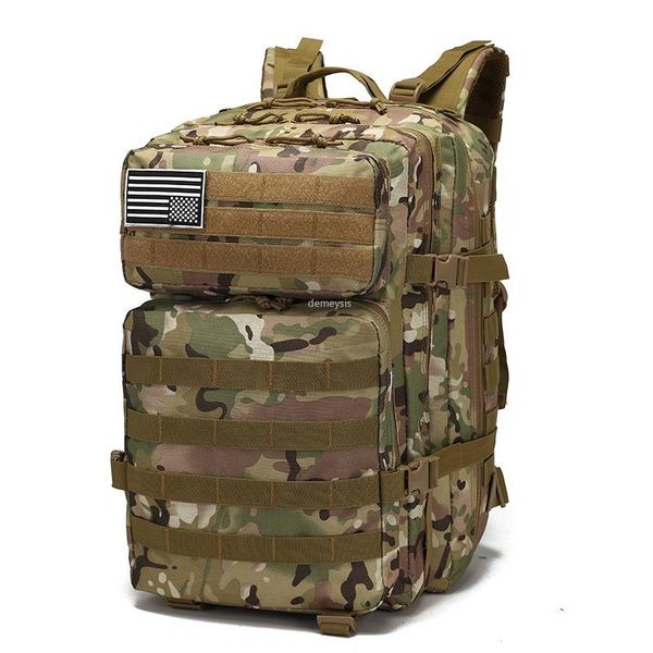 

tactical camouflage backpack large capacity hiking climbing trekking nylon backpacks durable army training molle bags