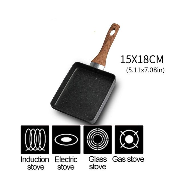 

pans nonstick retangular omelette pan tamagoyaki egg for stoveand induction