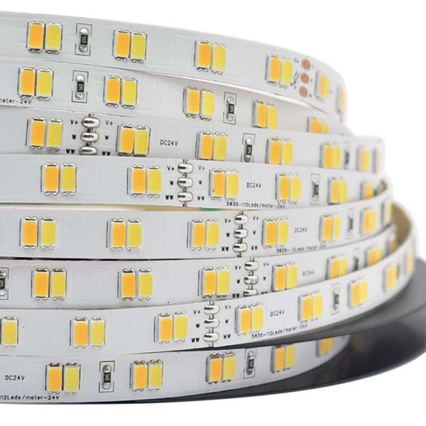 

dc, 112led/m smd 5630 (560led/5m) led strip light, cw+ww cct adjustable strips