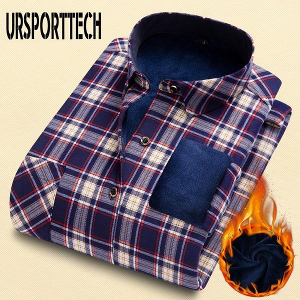 

autumn winter men shirt long sleeve slim thickening warm plaid 20 colors male social clothing l-4xl men's casual shirts, White;black