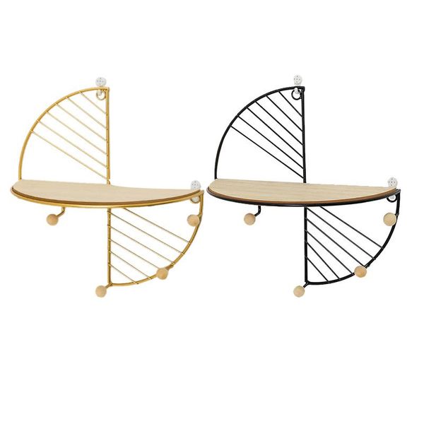 

creative storage shelf wall hanging rack office home iron art hooks & rails