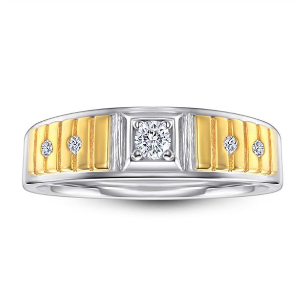 

wedding rings 925 sterling silver ring fashion men jewelry fan gift high quality, Slivery;golden