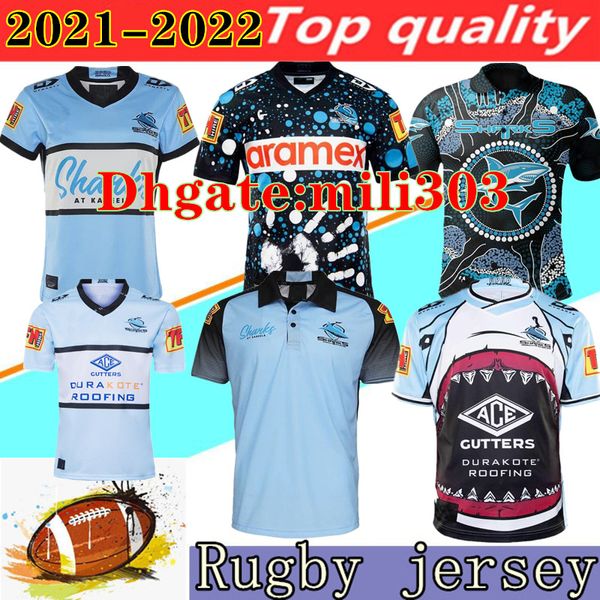 

2021 2022 cronulla-sutherland sharks rugby jersey indigenous nrl rugby league jerseys australia shark retro shirt shorts size s-3xl, Black;gray