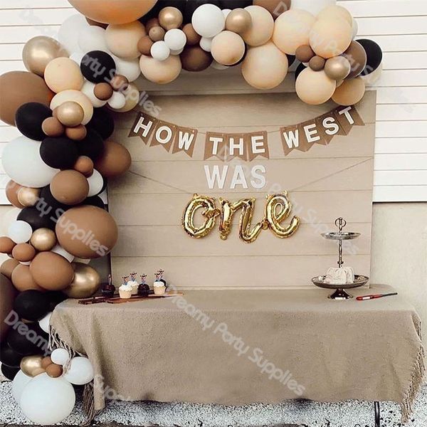 

107pcs brown balloon garland baby shower decorations cream peach white pastel balloon arch 1st birthday party decor plies