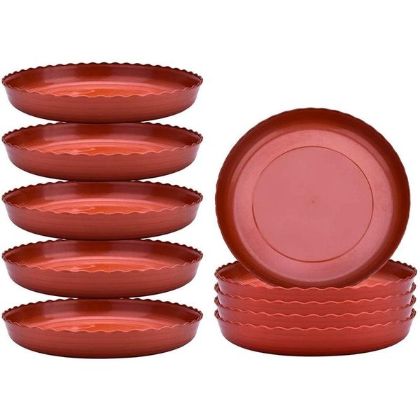 Vasi per fioriere ELEG-Plant Saucer 8,46 pollici Vassoi antigoccia per vasi da fiori in plastica per piante da interno ed esterno (20 pezzi)