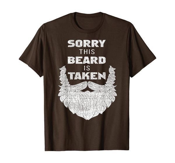 

sorry this beard is taken bearded man t shirt, White;black