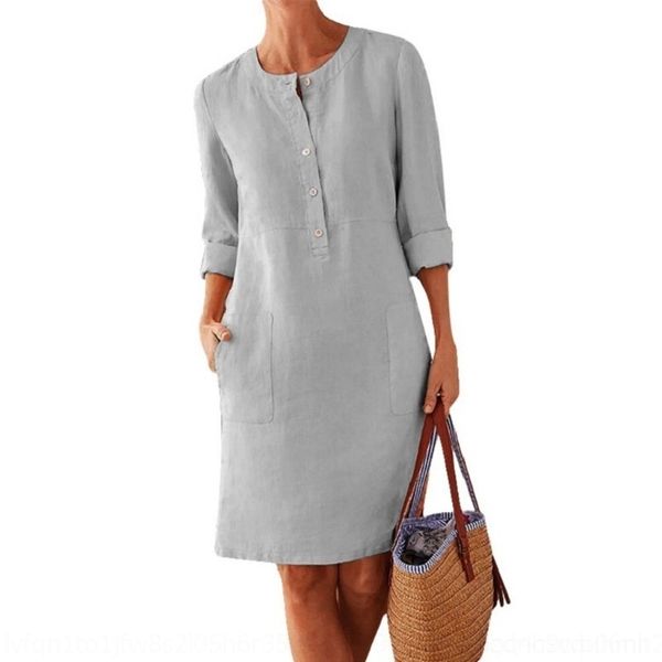 

mlym 2021 plus size dresses springlarge and linen dresswomen's hemp round neck long sleeve 2021 springlarge dresscotton and linen dress