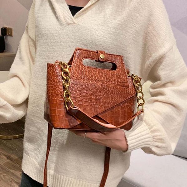 

evening bags women fashion alligator crossbody bag small flap lady purse shoulder luxury pu leather chains female designer handbags