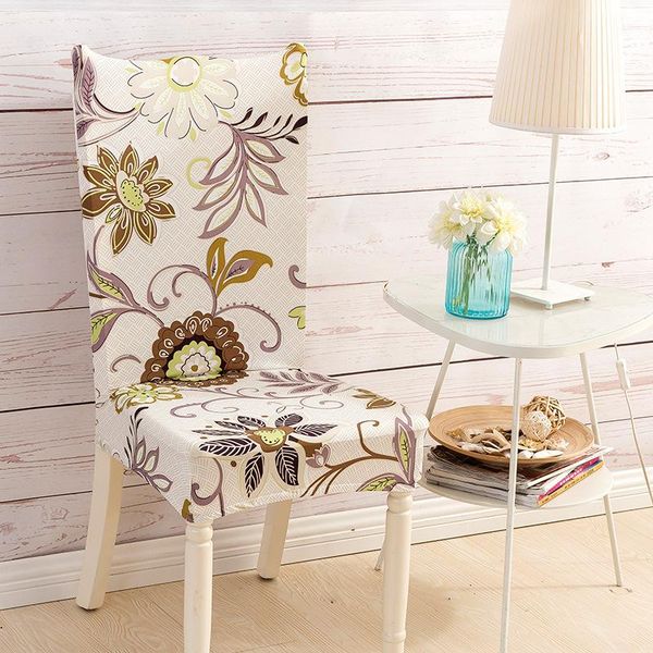 

geometry printed chair covers dining room decor cartoon dinning seat stretch