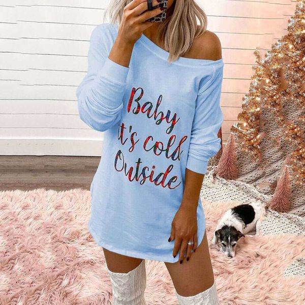 

2021 casual spring dresses and autumn letter printing long sve round neck women's t-shirt, Black;gray