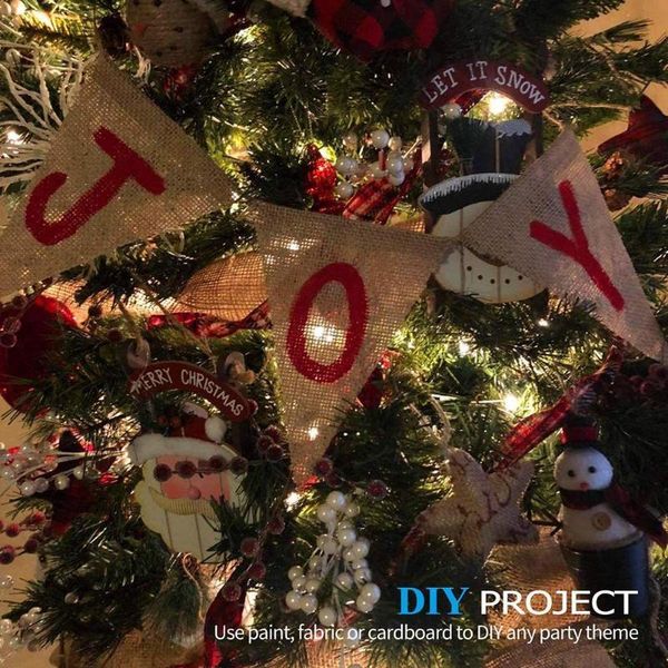 

party decoration beautiful and practical retro burlap bunting wedding pography props celebration banner