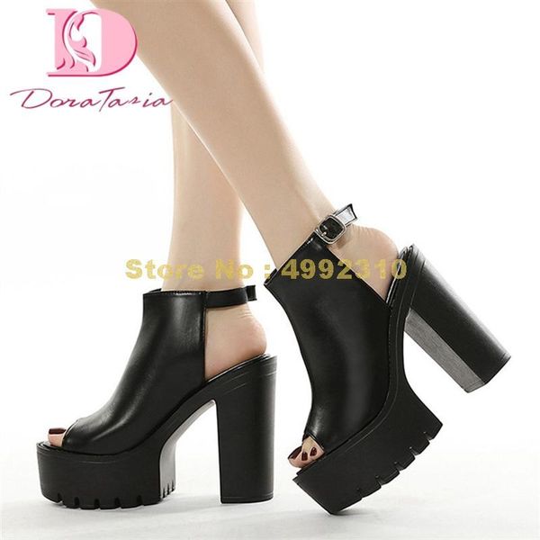 

sandals ladies platform summer fashion thick high heels women mature office daily shoes, Black