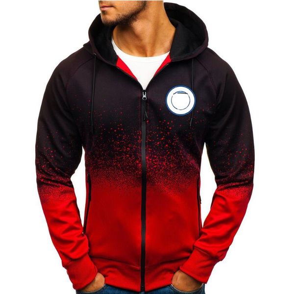 

men's jackets jacket men casual gradient color hooded sweatshirts zipper hoodies man clothing, Black;brown