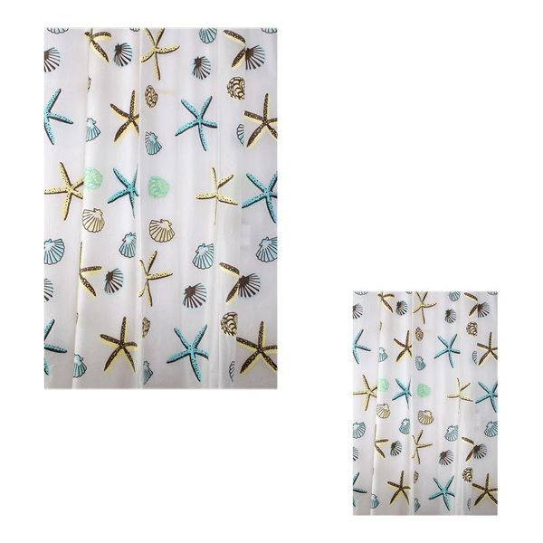 

shower curtain waterproof bathroom cavi shell and starfish curtains