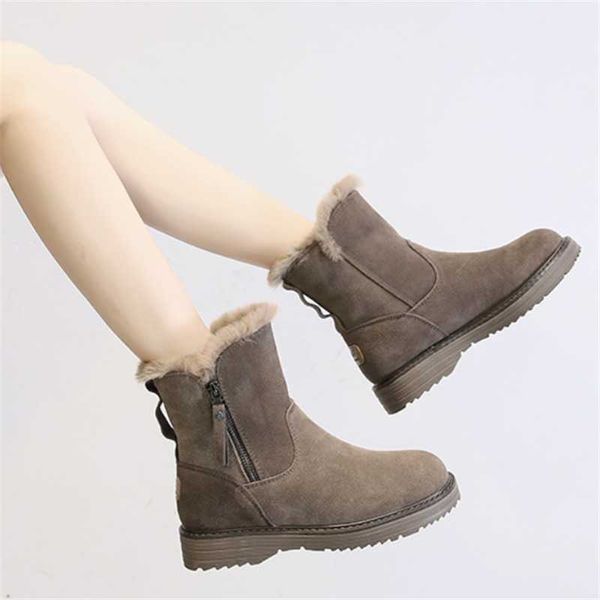 

boots 2021 korean women's short net red cotton student casual warm snow, Black