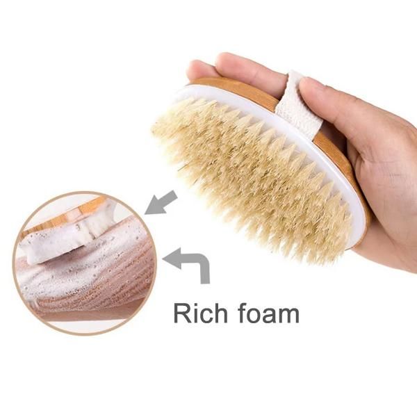 

bath shower brush with removable wood handle spa exfoliator body massage brushes wh998 brushes, sponges & scrubbers